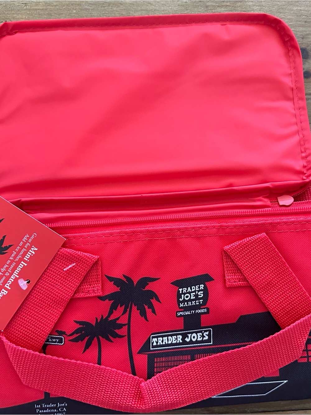 Red Insulated Tote Bag Trader Joe's